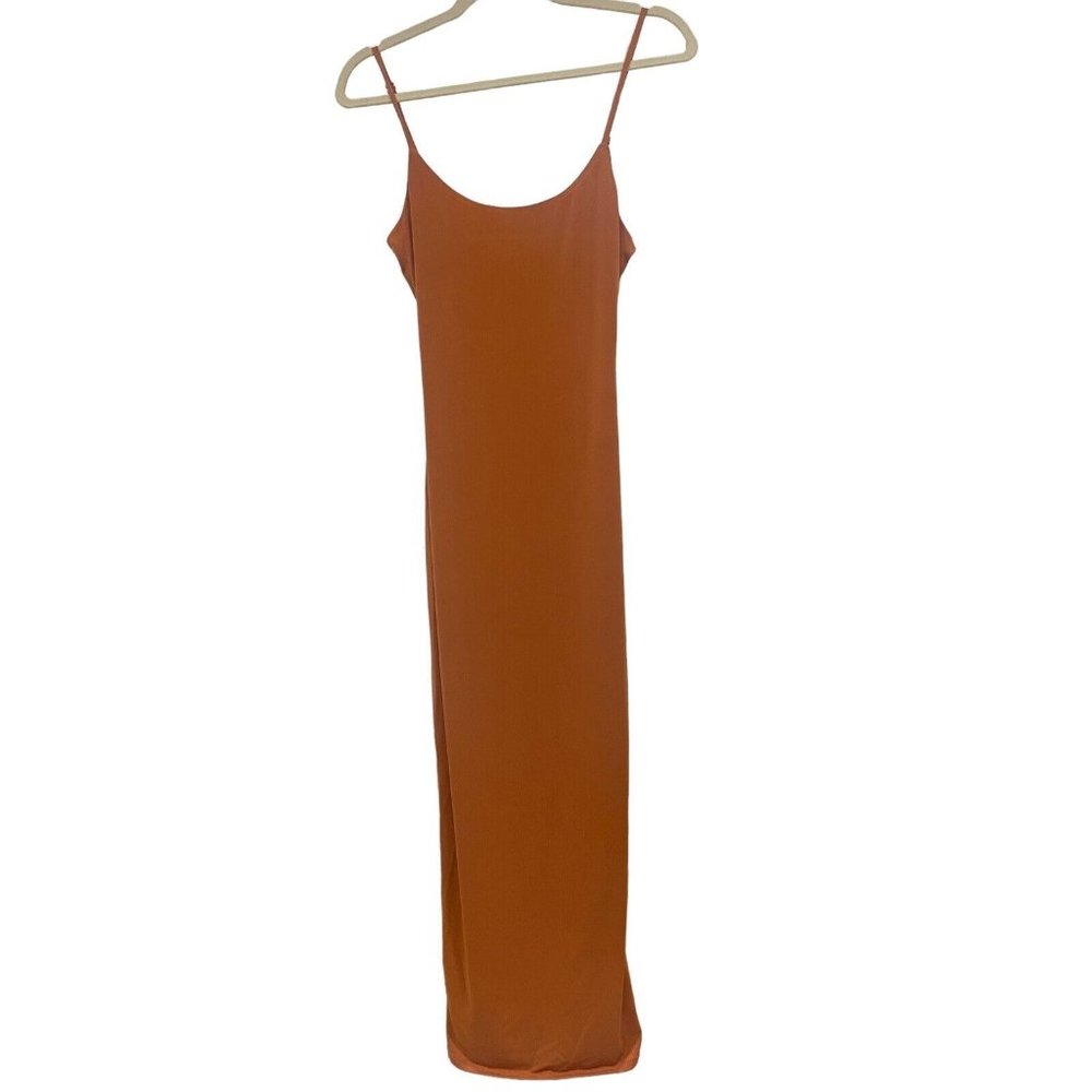 FOREVER 21 Women’s Rust Orange Copper Long Sleeveless Tank Polyester Dress SMALL